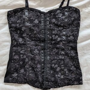 Black corset style top - M/L